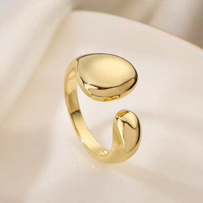 NEWBUY Trendy Gold Color Copper Geometric Jewelry Luxury AAA Cubic Zirconia Wedding Ring For Elegant Women Engagement Gift