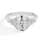 MINTYBOX 3.0ct Lab Grown Diamond Engagement Ring S925 Sterling Silver Oval Moissanite Rings For Women 18K Gold Plated Jewelry