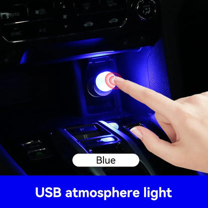 USB Car Atmosphere Light | LED Interior Touch Ambient Lamp with 8 Colors