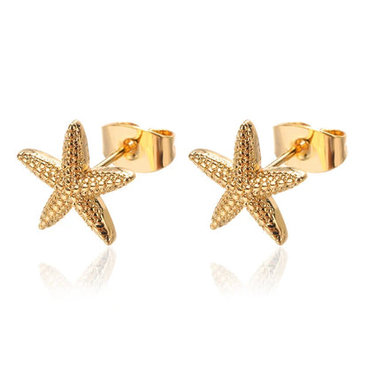 Vintage Round Stainless Steel Hoop Earrings For Women Gold Plated Earring 2023 Trending Statement Ear Jewelry Christmas Gift