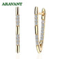 Aravant 925 Silver 18K Gold Cubic Zirconia Hoop Earrings For Women Fashion Jewelry