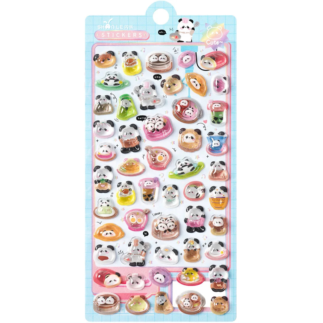 Japanese Anime Food Stamping Seal Fun | 3D Crystal Diamond Sticker Set for Kids