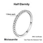 NeeTim Full Moissanite Ring for Woman Wedding Jewelry 925 Sterling Silver with Plated White Gold Rings Diamond Engagement Band