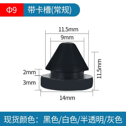 Solid Silicone Rubber Caps 2mm to 16mm T Type Plug Cover Snap-on Gasket Blanking End Caps Seal Stopper