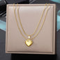 316L Stainless Steel Multilayer Heart Necklace For Women Girls Goth Gold Color Clavicle Chain Charm Choker Jewelry Birthday Gift
