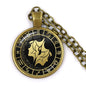 12 Constellation Zodiac Pendant Necklace | Antique Bronze Glass Dome Jewelry