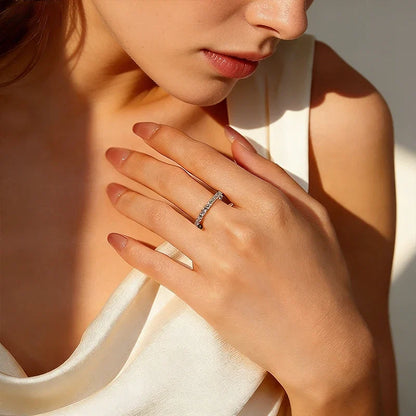 NeeTim D Color 2mm Full Moissanite Diamond Ring for Women Sterling Silver 925 with Gold Plated Wedding Bridal Band Rings Jewelry