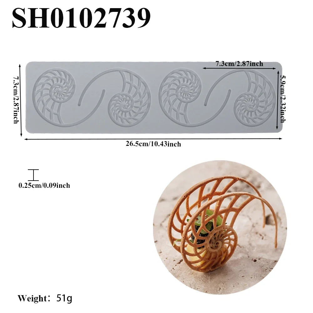 Fishbone Butterfly Geometric Lines Sugarcraft Silicone Pad | Lace Mat for Chocolate and Fondant