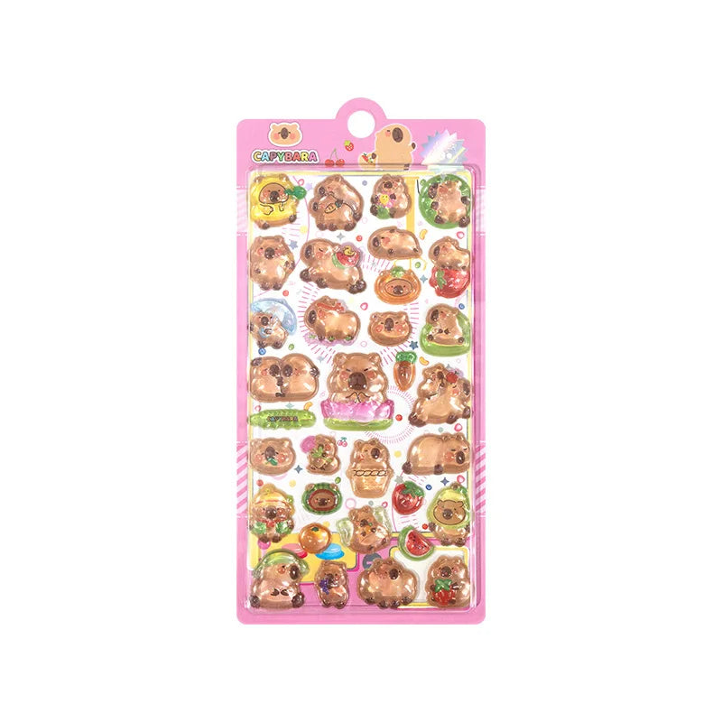 Japanese Anime Food Stamping Seal Fun | 3D Crystal Diamond Sticker Set for Kids
