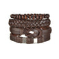 MeMolissa New Fashion Braided Wrap Leather Bracelets for Men High Quality Vintage Charm Wood Beads Ethnic Tribal Wristbands