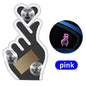 Solar Finger Heart LED Night Light | USB Solar Ambient Lamp for Car, Room, Party