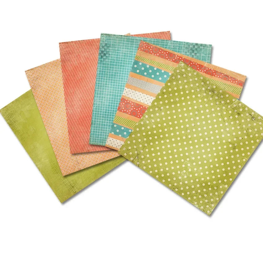 24 Sheets Craft Paper Pads for Scrapbooking and Card Making | Mixed Pattern Background Paper