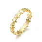 Stainless Steel Star Eternity Stackable Ring Wedding Band for Women Girl Size 5-9