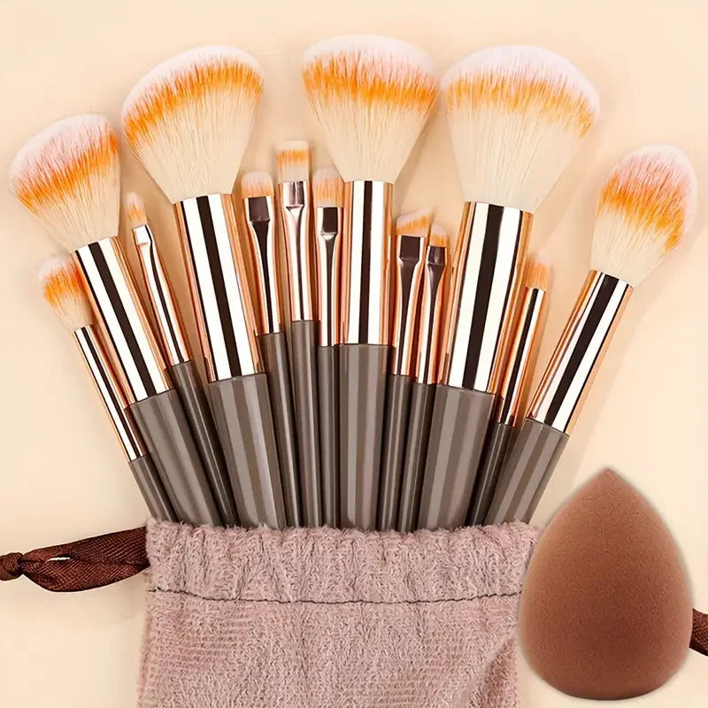 13-Piece Makeup Brush Set | Soft Fluffy Foundation Blush Highlighter Brush Kit