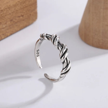 925 Sterling Silver Winding Adjustable Rings For Women Wedding Luxury Jewelry Wholesale