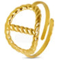 Wholesale High End Waterproof Three-dimensional M Letter Hollow Stainless Steel Finger Ring Trendy for Women Personalize Jewelry