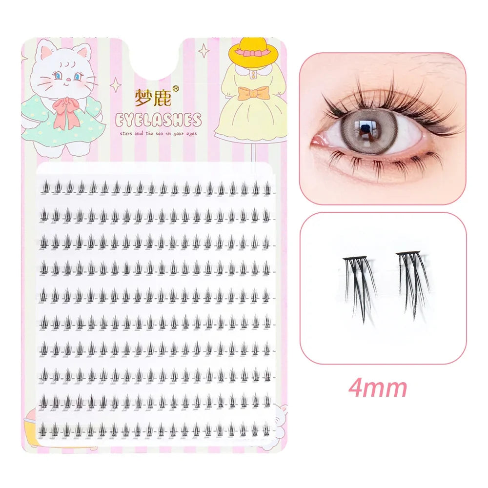Menglu Natural Short Lower Lashes | Hand-Painted Style Fake Eyelashes