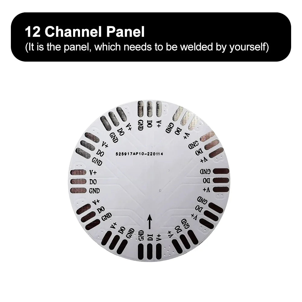 WS2812B LED Firework Light Module Panel 10/11/12/13 Channel | Individually Addressable Pixel Strip Ring