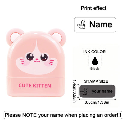 Personalized Animal Name Stamp | Custom Waterproof Clothing Label for Kids