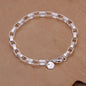 8 Inch 18K Gold Bracelet 5MM Sideways Chain Bracelet For Woman Men Fashion Wedding Engagement 925 Sterling Silver Jewelry Gifts