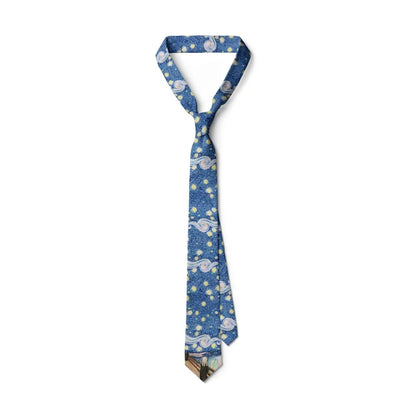 New Van Gogh Oil Painting Tie For Men Star Moon Night Retro Fun 8cm Wide Slim Necktie Accessories Daily Wear Wedding Party Gift