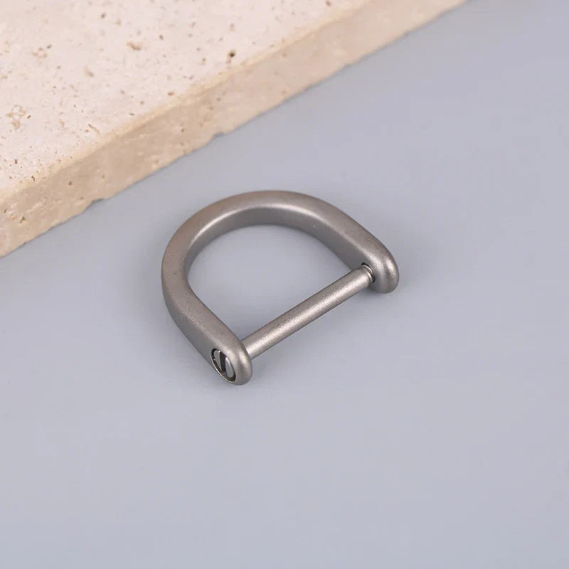 Titanium D Ring Key Shackle | U Shape Horseshoe Clasp for Car Key Fob and DIY Leather Key Organizer
