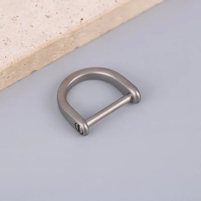 Titanium D Ring Key Shackle | U Shape Horseshoe Clasp for Car Key Fob and DIY Leather Key Organizer