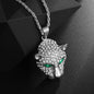 Hip Hop Fierce Shark Inlaid Zircon Pendant Charm Trend Necklace