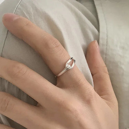 VENTFILLE 925 Sterling Silver Geometric Multilayer Round Bead Ring | Fashion Punk Temperament Jewelry