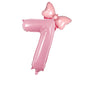 Number Foil Balloon Set with Bows | Birthday Party Decor
