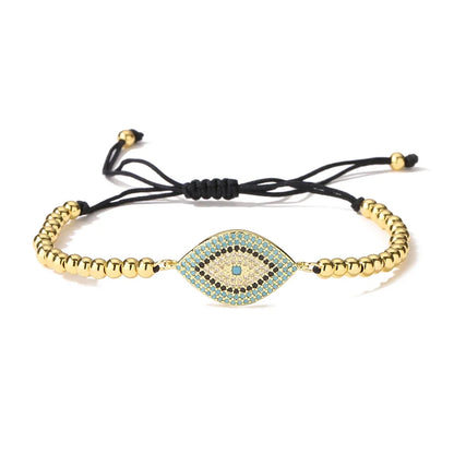 NEWBUY 2026 Trendy Turkish Gold Color Evil Eye Bracelet Adjustable AAA CZ Pave Setting Female Luckry Party Jewelry Gift
