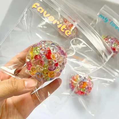 Squishy Balls Ice Beads Stress Relief Toy | Super Soft Sensory Fidget Toy for Kids Adults