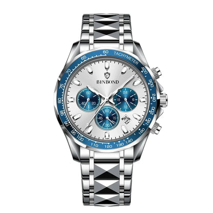 New Automatic Watch For Man Small Dial Blue Digital Fashion Quartz Wristwatches Men Clock Luxury Watches Mens Gifts Reloj Hombre