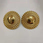 Gold Plated Earrings Jewelry for Women Weddings Design Circle Clip Earrings for Dubai Engagement Bride Luxury Hoop Earrings