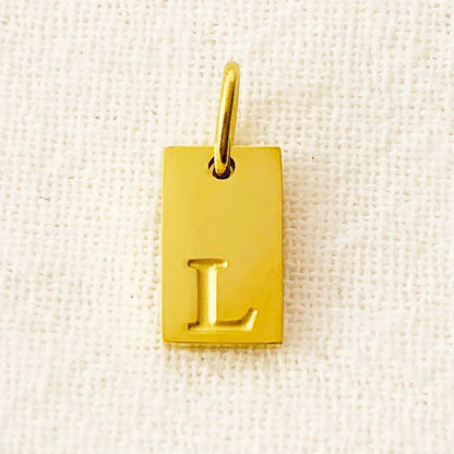 SUNIBI Alphabet Charm Pendant for Necklaces Stainless Steel Jewelry DIY Engraved Lettering Accessories Women's Fashion Jewelry