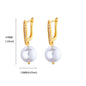 Elegant Imitation Pearl Earrings for Women Stainless Steel Heart Butterfly Shell Drop Earrings Luxury Aesthetic Jewelry Gift