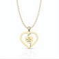 Personalized Mother Name Necklace With Text Custom Heart Pendant Necklace