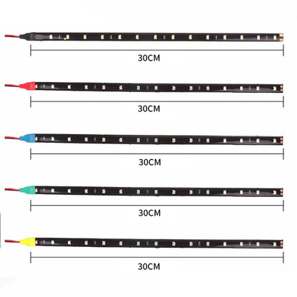 2X 30cm Car LED Strip Lights DRL | Flexible Ambient Decorative Atmosphere Lamp for 12V Vehicles