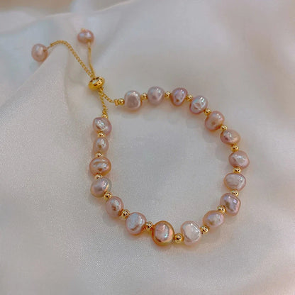 Elegant Pearl Bracelet Baroque Simulated Pearl Women Bracelet Bangles Ladies Fashion Charm Jewelry For Birthday Party Gifts