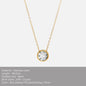 SUNIBI Stainless Steel Birthstone Necklace for Woman Gold Color Bride Designer Pendant Necklaces Birthday Gift Jewelry Wholesale