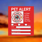 Pet Alert Stickers | Emergency Pet Rescue Window Decals (4 Pack)