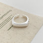 925 Sterling Silver Frosting Geometry Ring | Textured Wide Band for Women