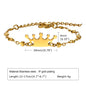 Custom Personalized Name ID Bracelet Gilrs Boy Gifts, Stainless Steel Curb Chain Link Crown Bracelet Not Allergic