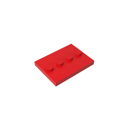 Gobricks GDS-980 Tile, Modified 3 x 4 with 4 Studs in Center | Compatible Building Block for DIY and MOC