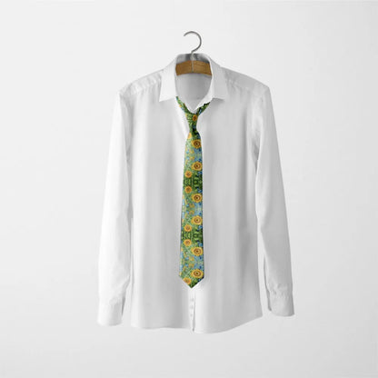 New Van Gogh Oil Painting Tie For Men Star Moon Night Retro Fun 8cm Wide Slim Necktie Accessories Daily Wear Wedding Party Gift