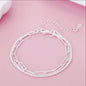 925 Sterling Silver Heart Shaped Bracelet For Women Retro Korean Versatile Blue Crystal Charm Bracelets Original Party Jewelry