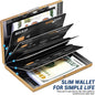 RFID Blocking Credit Card Holder | Slim Metal Wallet for 6 Cards