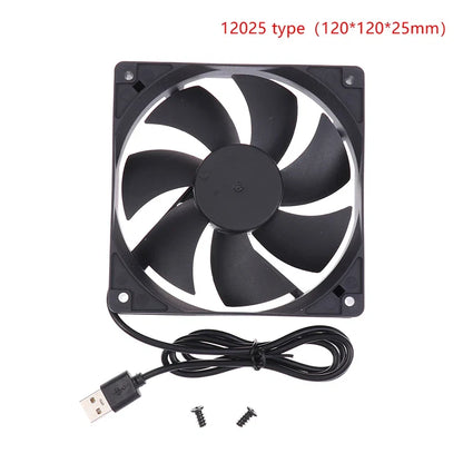 USB Brushless Cooling Fan 5V for Router TV Box Computer | 4 Size Options