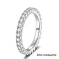 NeeTim D Color 2mm Full Moissanite Diamond Ring for Women Sterling Silver 925 with Gold Plated Wedding Bridal Band Rings Jewelry