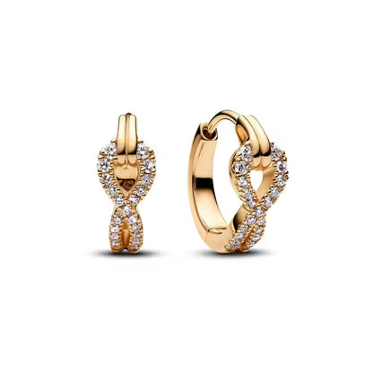 European New Cross Sunflower Gold Color Stud Earrings, Fit Women's Festival Exquisite Charm Jewelry Gifts  925 Silver